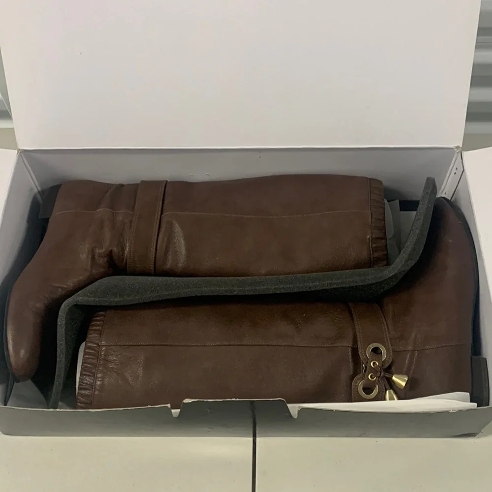 Melvin by Tandy Boots Women’s 7 Brown Leather Riding‎ Knee High Equestrian